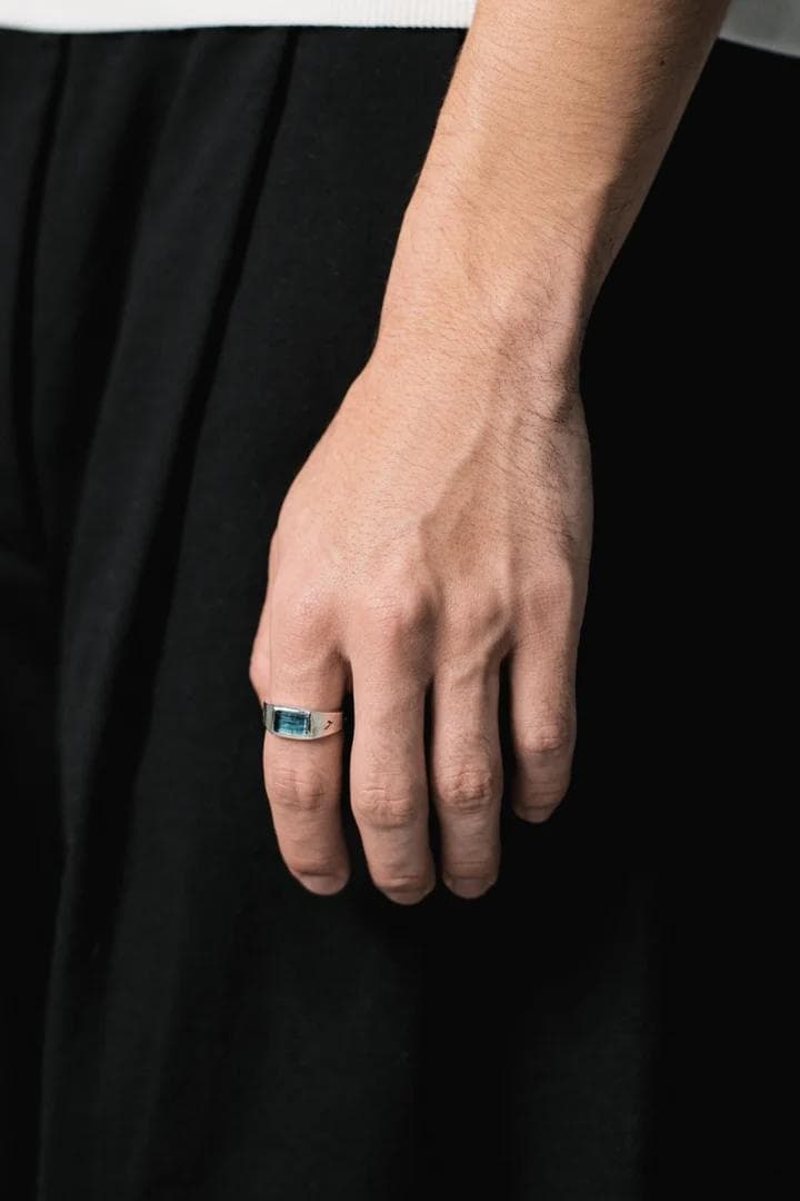 Amethyst White Gold Signet Ring