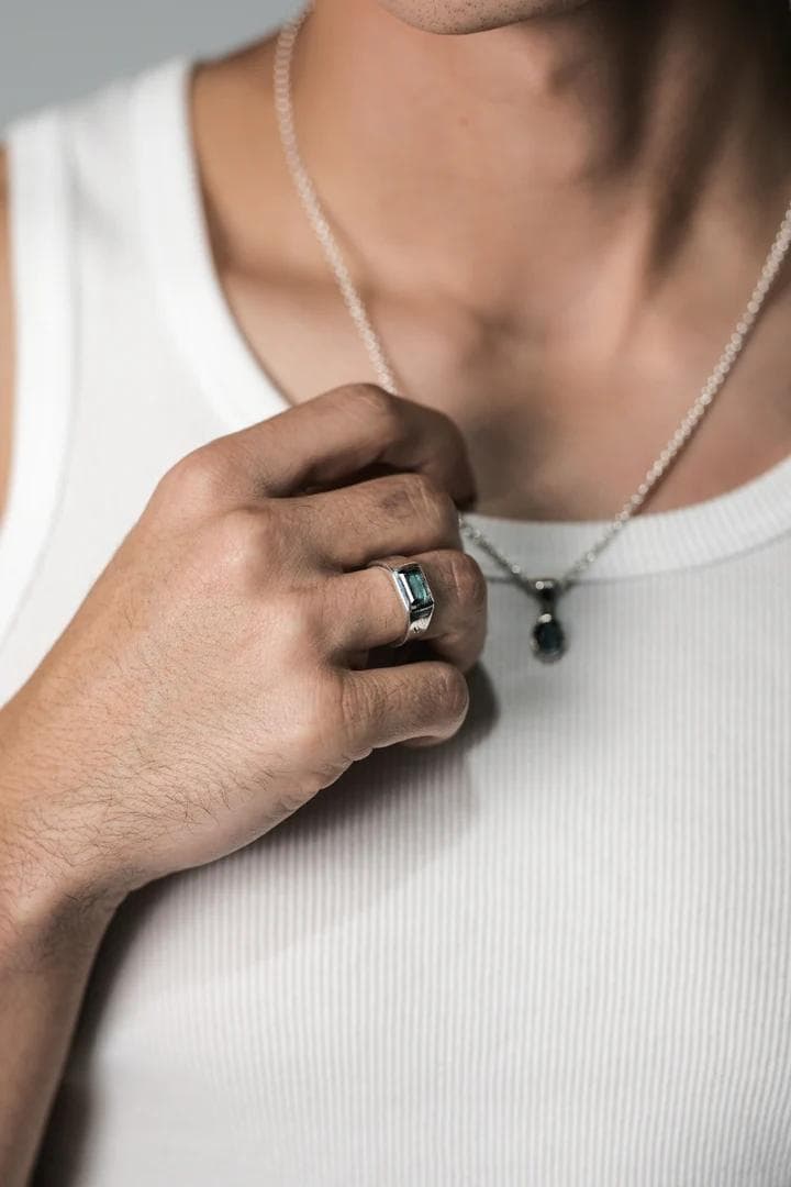 Amethyst White Gold Signet Ring